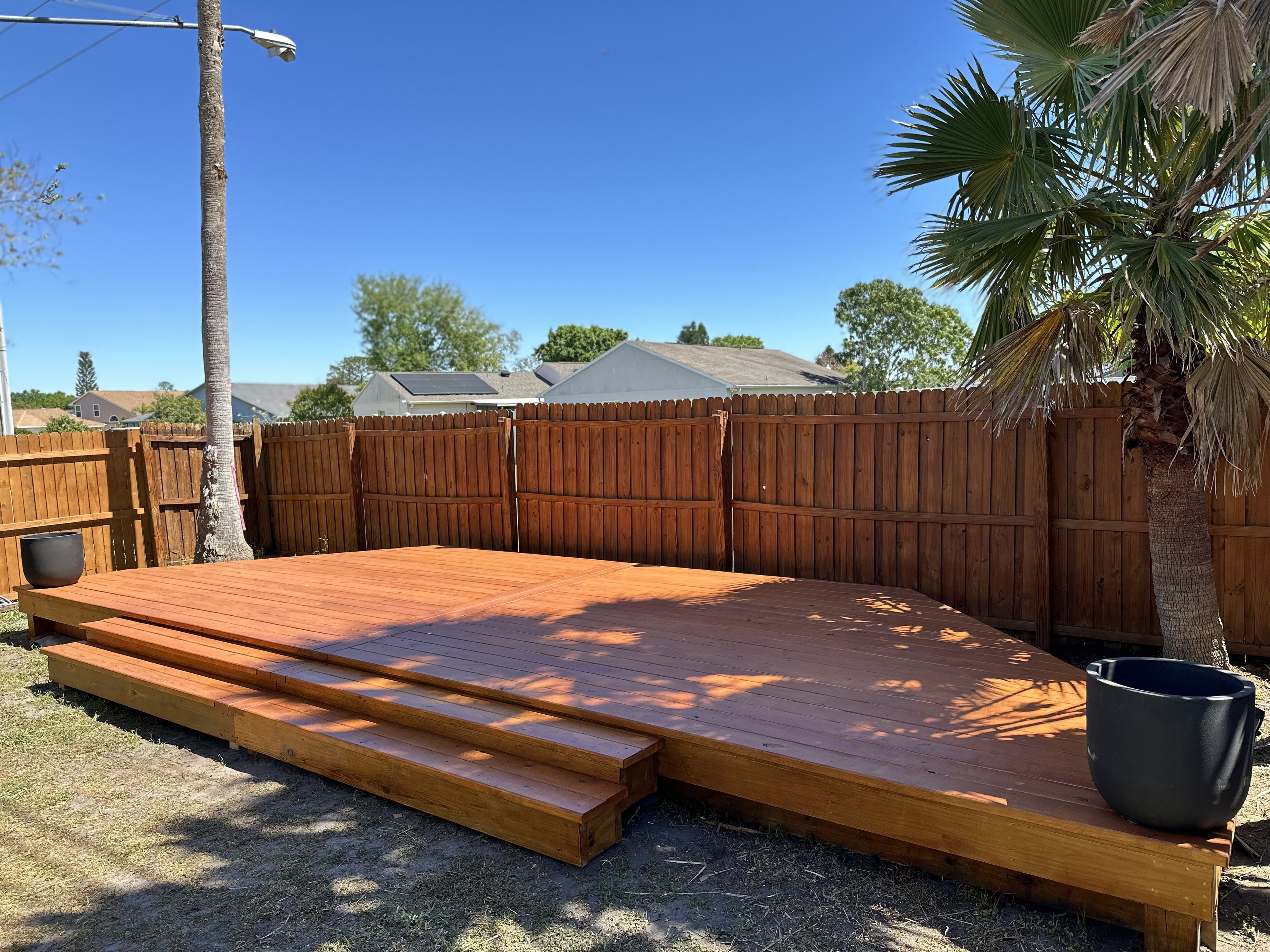 Stained Mahogany Deck